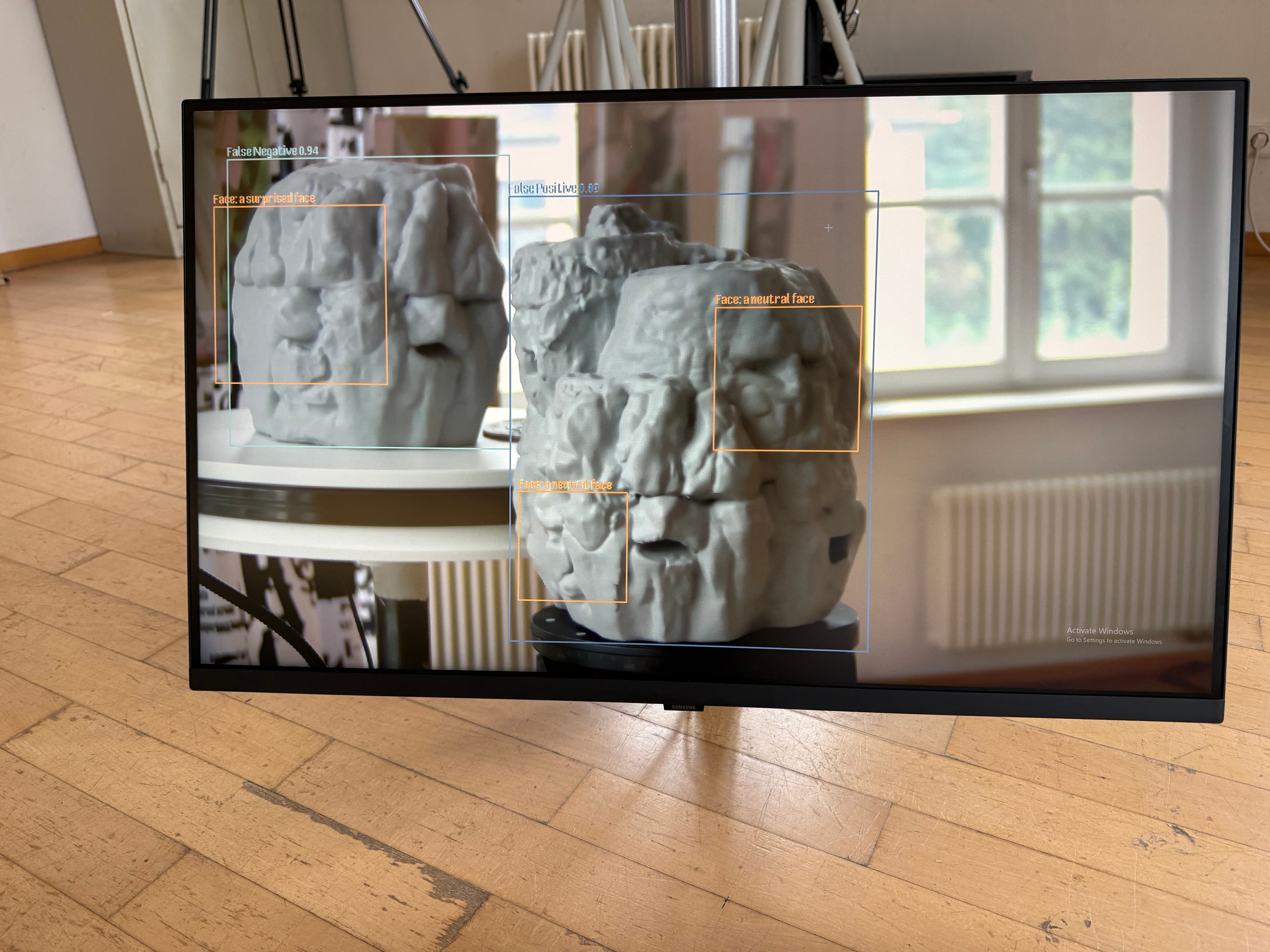 Faces in Things installation detail three