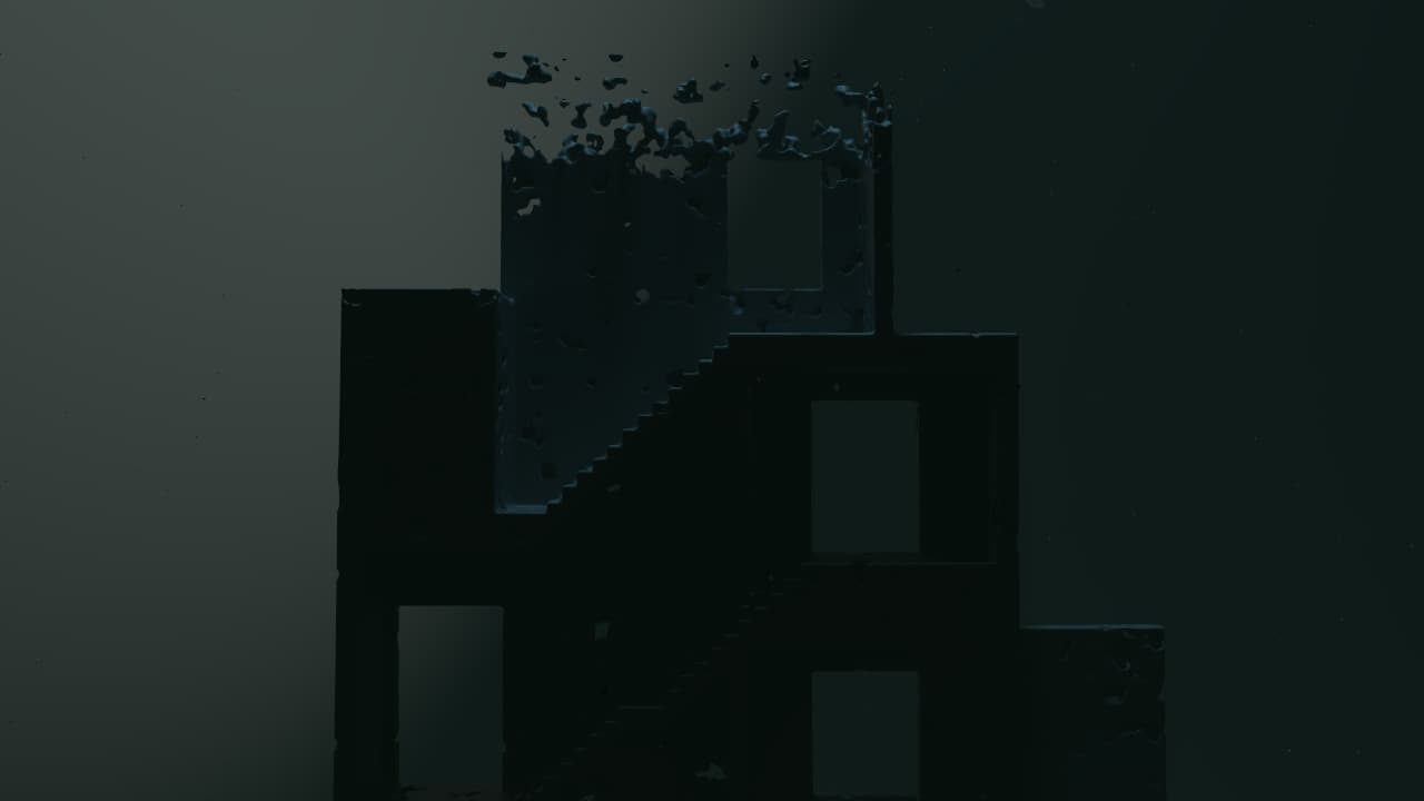 Water Gate coral-like form in blue light